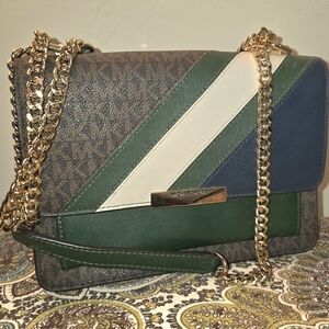 Michael Kors Green and Blue Women's Bag